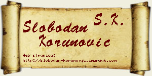 Slobodan Korunović vizit kartica